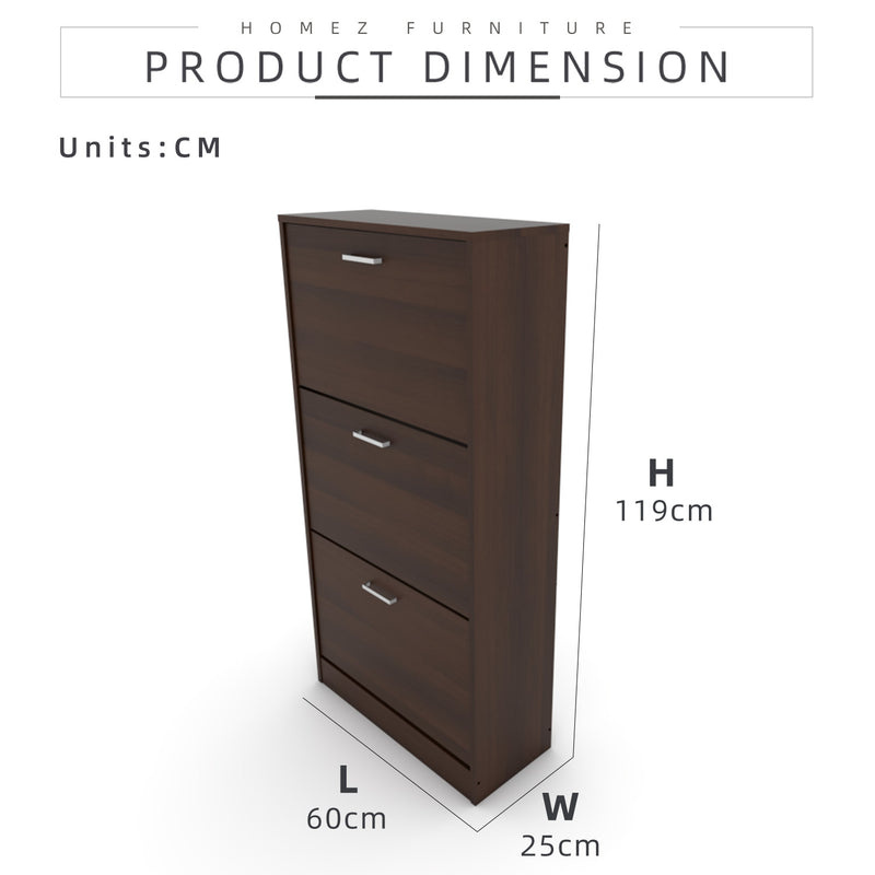 (Self-assembly) Shoe Rack Cabinet HMZ-FN-SR-3001 Premium Wooden Shoe Cabinet