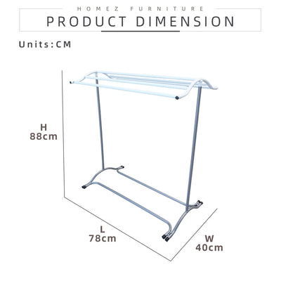 Anti Rust Towel Hanger/ Towel Rack/ Indoor Outdoor Drying Rack/ Hanger Baju/ Hanger Tuala/ - 3V GKL610Y-MZW