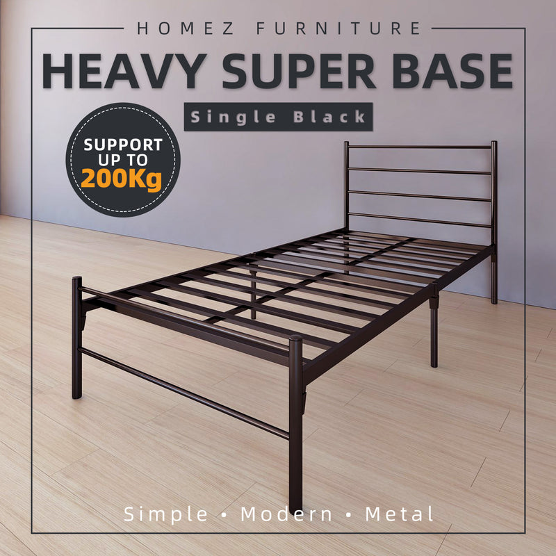 Powder Coat Metal Super Base Bed Frame - HMZ-FYGSB Single Size