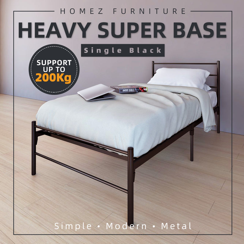 Powder Coat Metal Super Base Bed Frame - HMZ-FYGSB Single Size
