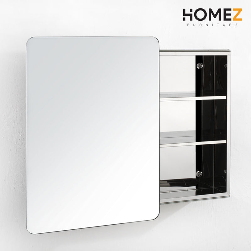 Bathroom Mirror Sliding Cabinet 100% Stainless Steel - 460 x 130 x 660mm HMZ-BR-MC-7008