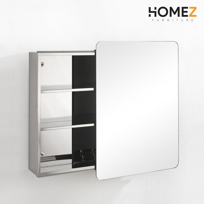 Bathroom Mirror Sliding Cabinet 100% Stainless Steel - 460 x 130 x 660mm HMZ-BR-MC-7008