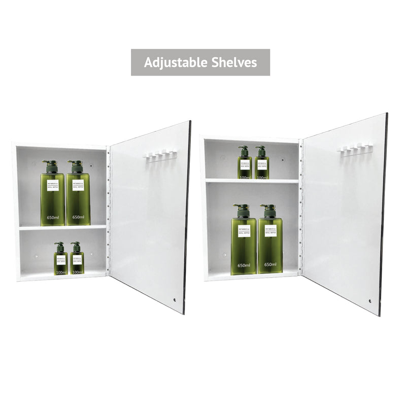 Bathroom Mirror Cabinet HMZ-BR-MC-WA7022R Powder Coat Finish - L350 x W125 x H500mm