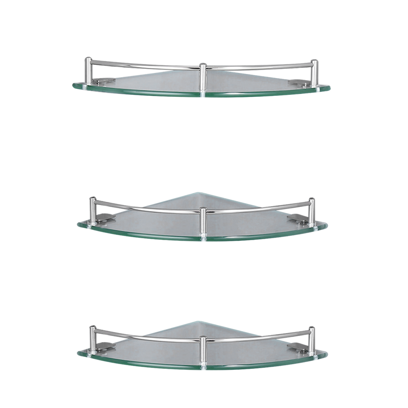 Bathroom Corner Glass Shelf 3 Tier - HMZ-BRGS-LY8803
