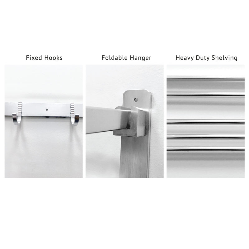60CM Bathroom Foldable Towel Rack Shelf HMZ-BRTR-LY9806-60 Aluminium Tower Bar