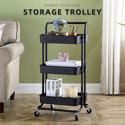 3 Tier ABS  Kitchen Trolley Storage Shelf - HMZ-CH-STR-8010