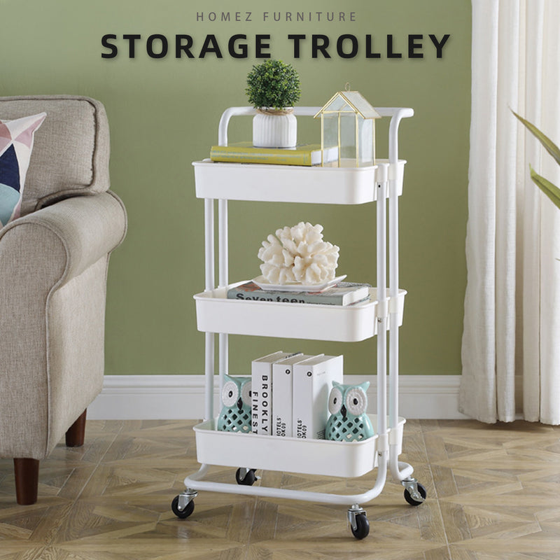 3 Tier ABS  Kitchen Trolley Storage Shelf - HMZ-CH-STR-8010