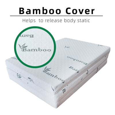 2.5 inch Foldable Anti-Static Bamboo Foam Single Mattress  - HMZ-FMT-BAMBOO-2.5INCH