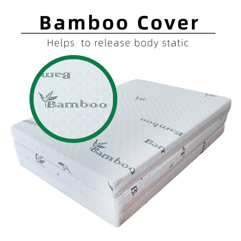2.5 inch Foldable Anti-Static Bamboo Foam Single Mattress  - HMZ-FMT-BAMBOO-2.5INCH