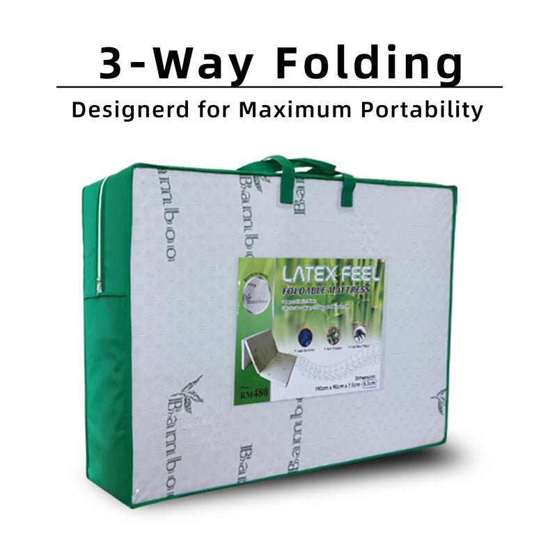 2.5 inch Foldable Anti-Static Bamboo Foam Single Mattress  - HMZ-FMT-BAMBOO-2.5INCH