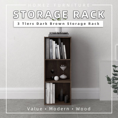 3 Tier Wooden Book Shelf / Bookcase / Small Bookshelf - 1001