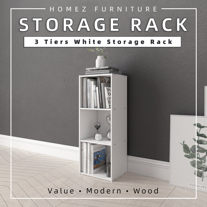 3 Tier Wooden Book Shelf / Bookcase / Small Bookshelf - 1001