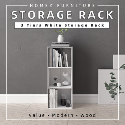 3 Tier Wooden Book Shelf / Bookcase / Small Bookshelf - 1001
