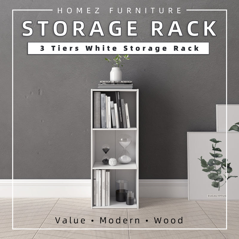 3 Tier Wooden Book Shelf / Bookcase / Small Bookshelf - 1001