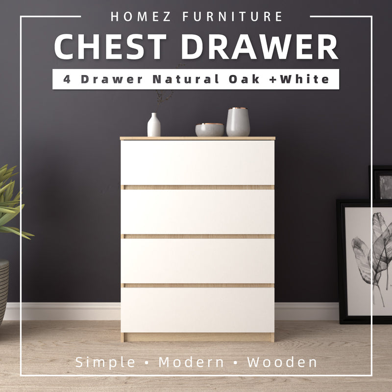 Big Size (H105cm) Homez Chest Drawer with 4 Layer Drawer Storage-3 ft -HMZ-FN-CD-7001