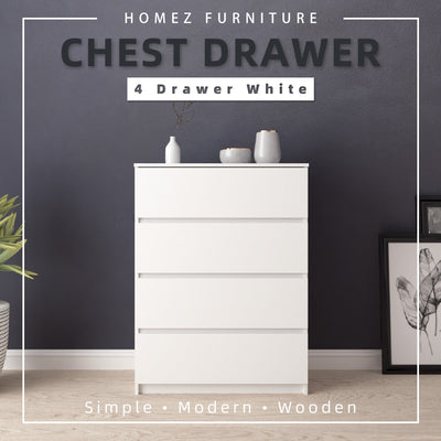 Big Size (H105cm) Homez Chest Drawer with 4 Layer Drawer Storage-3 ft -HMZ-FN-CD-7001