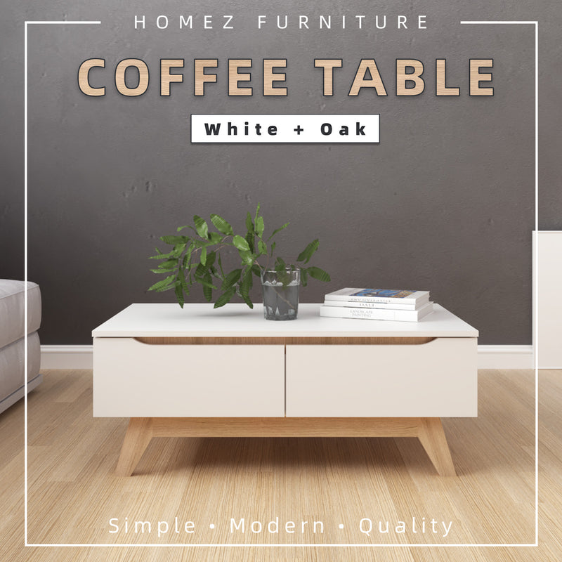 3.5FT Simona Series Coffee Table Modernist Design - HMZ-FN-CT-1396-WT