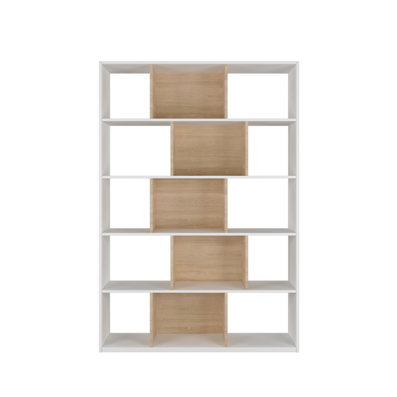 (Self-assembly) 4FT Simona Series Display Cabinet / Divider / Book Shelf/ Storage Cabinet - HMZ-FN-DC-23003-WT