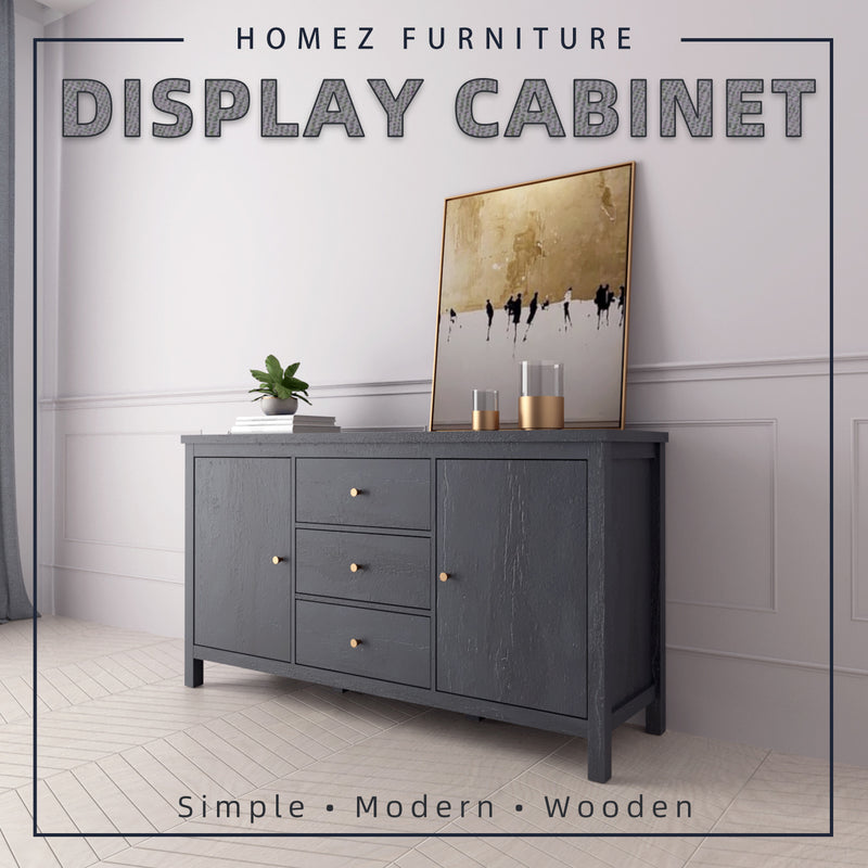 [Free Installation] 5FT Akara Series Display Cabinet  with Plastic Wood Leg - HMZ-FN-DC-A1688-DG-A
