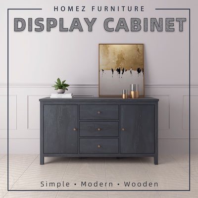 [Free Installation] 5FT Akara Series Display Cabinet  with Plastic Wood Leg - HMZ-FN-DC-A1688-DG-A