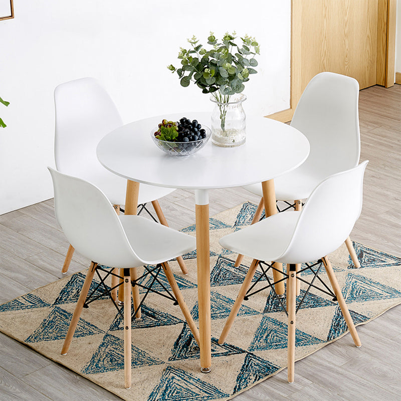 80CM Round Table Modern Dining Table / Writing Table - HMZ-FN-DT-T80(8075)+HMZ-DC-A304B