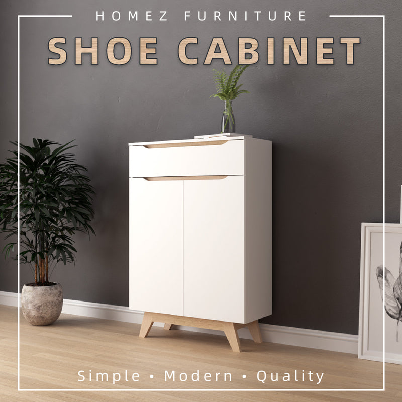 [Free Installation] 3FT Simona Series Shoe Cabinet Modernist Design Shoe Rack  - HMZ-FN-SR-1186-WT
