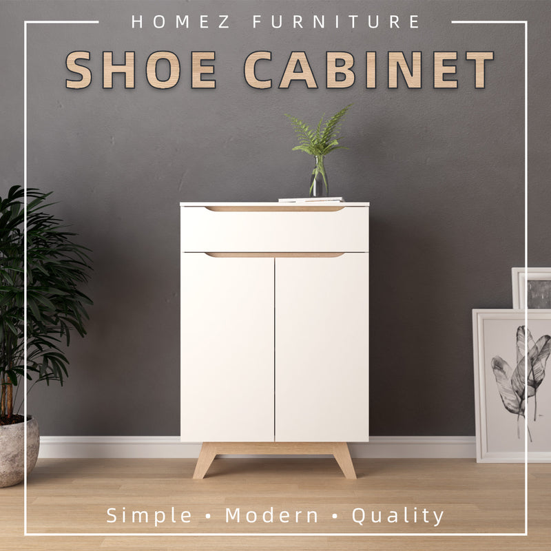 [Free Installation] 3FT Simona Series Shoe Cabinet Modernist Design Shoe Rack  - HMZ-FN-SR-1186-WT