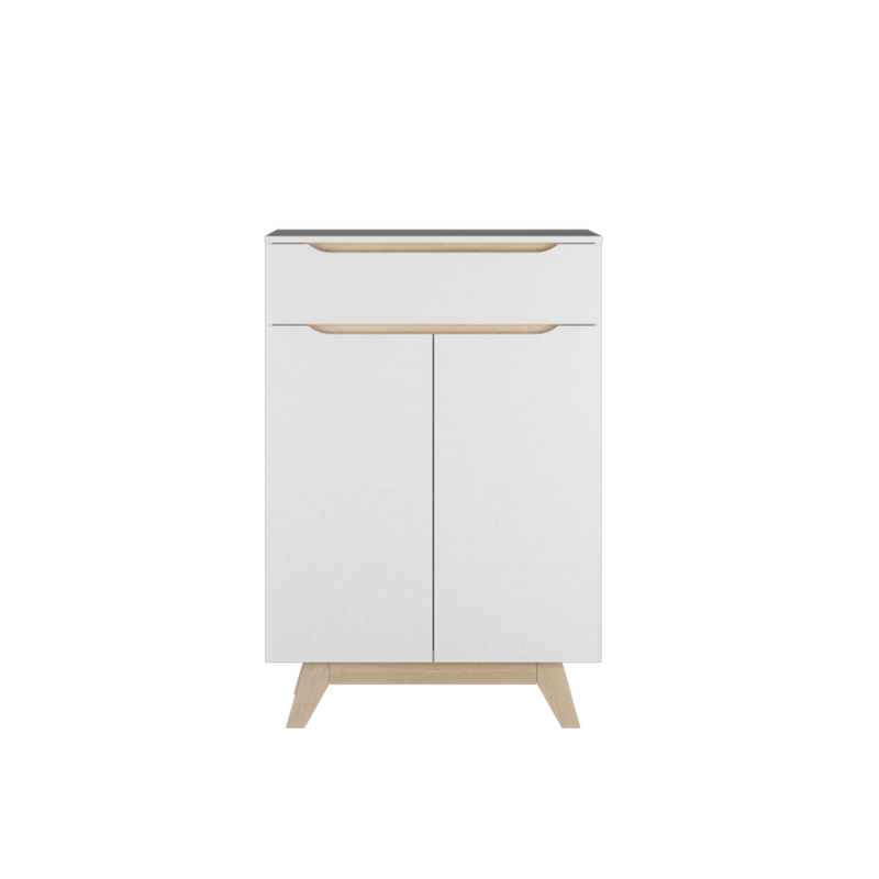 [Free Installation] 3FT Simona Series Shoe Cabinet Modernist Design Shoe Rack  - HMZ-FN-SR-1186-WT