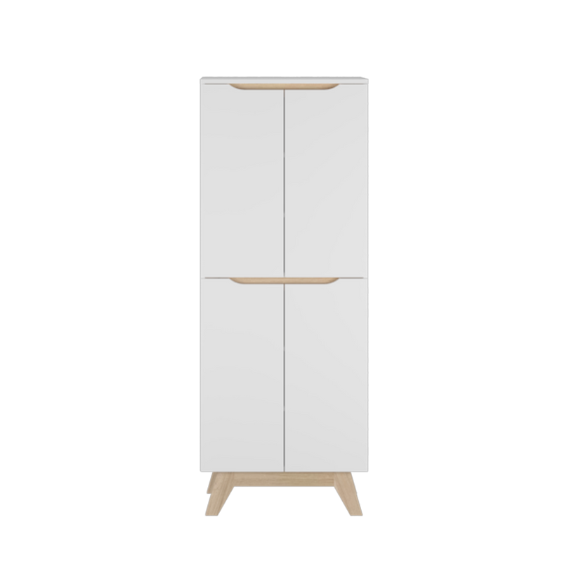 Simona Series Shoe Cabinet Modernist Design Shoe Rack - HMZ-FN-SR-1660-WT
