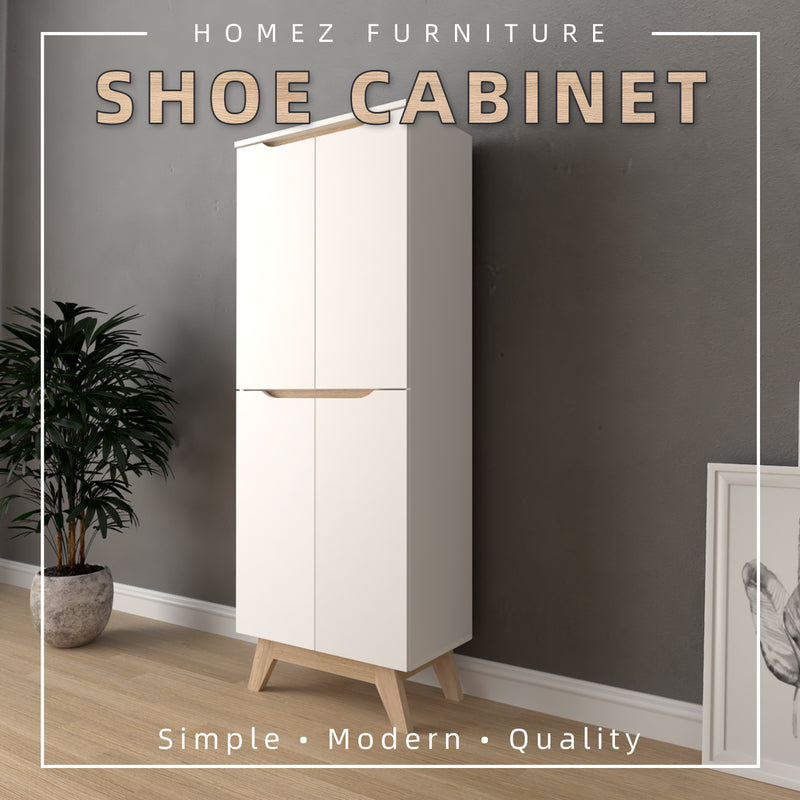 Simona Series Shoe Cabinet Modernist Design Shoe Rack - HMZ-FN-SR-1660-WT