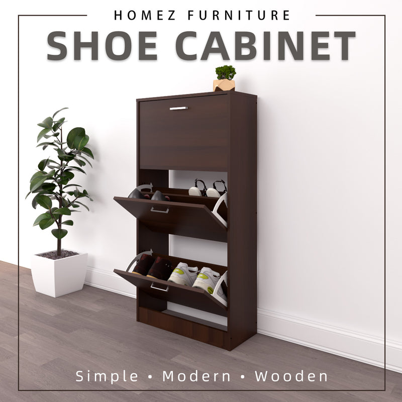 (Self-assembly) Shoe Rack Cabinet HMZ-FN-SR-3001 Premium Wooden Shoe Cabinet