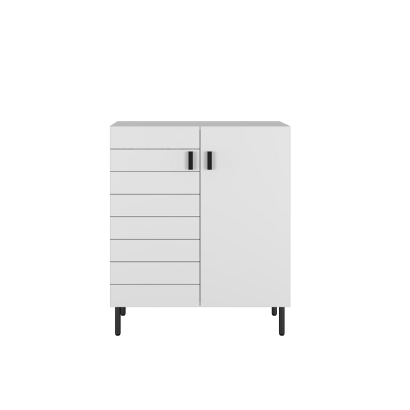 (Self-assembly) 2.5FT Jasmine Series Shoe Cabinet - HMZ-FN-SR-J0802-WT