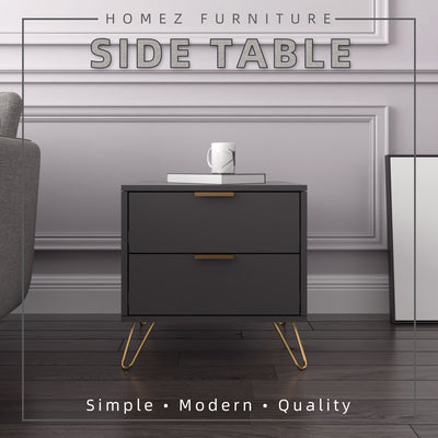 2FT Stellate Series Modern Design Side Table With Metal Leg - ST-4842-DGY