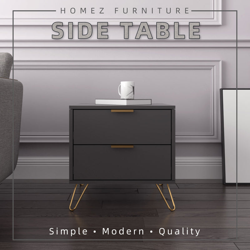 2FT Stellate Series Modern Design Side Table With Metal Leg - ST-4842-DGY