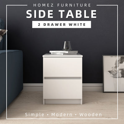 1.5FT Side Table with 2 Layer Drawer Storage - HMZ-FN-ST-7004