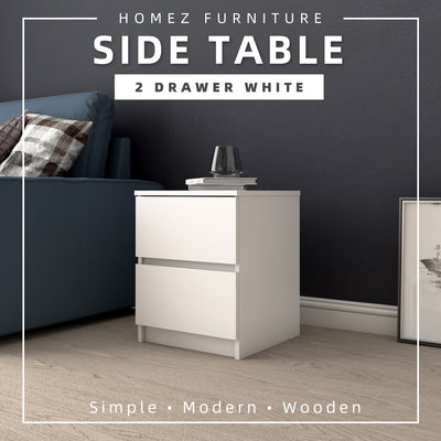 1.5FT Side Table with 2 Layer Drawer Storage - HMZ-FN-ST-7004