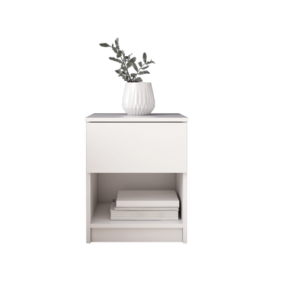 1.5FT Side Table With 1 Drawer and 1 Open Storage Shelf - HMZ-FN-ST-7005
