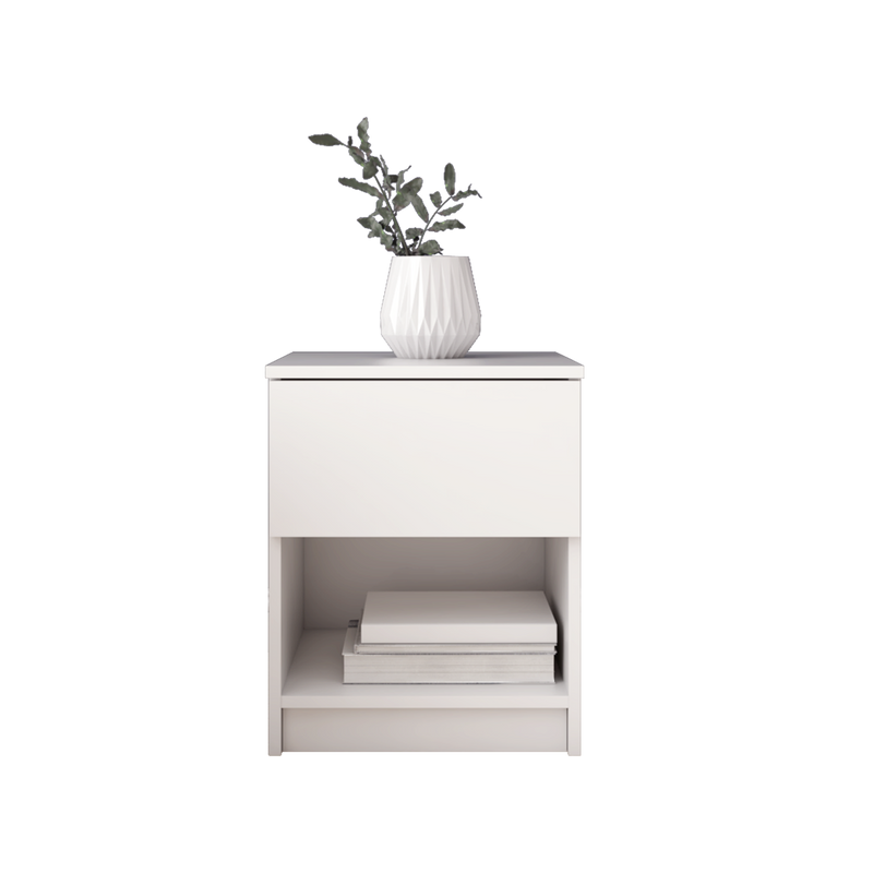 1.5FT Side Table With 1 Drawer and 1 Open Storage Shelf - HMZ-FN-ST-7005