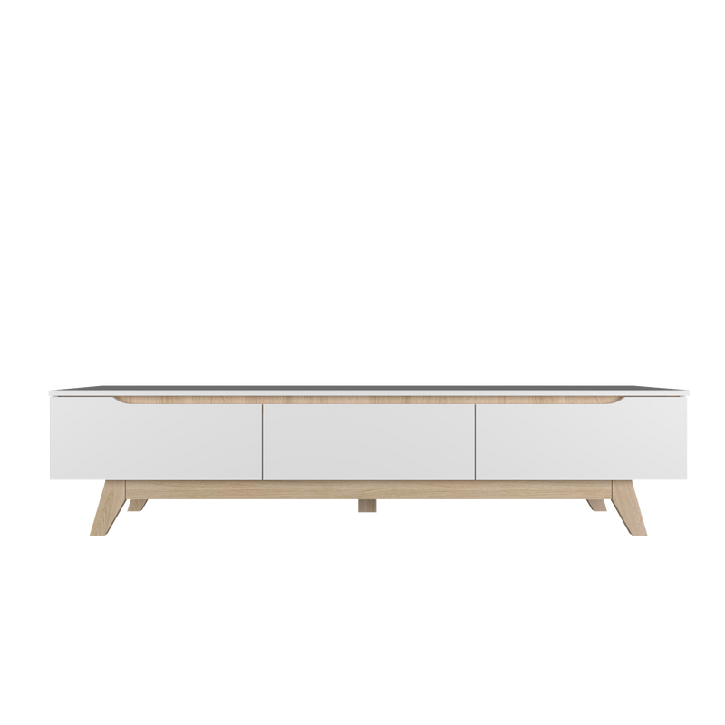 6FT Simona Series Tv Cabinet Modernist Design - HMZ-FN-TC-2224-WT