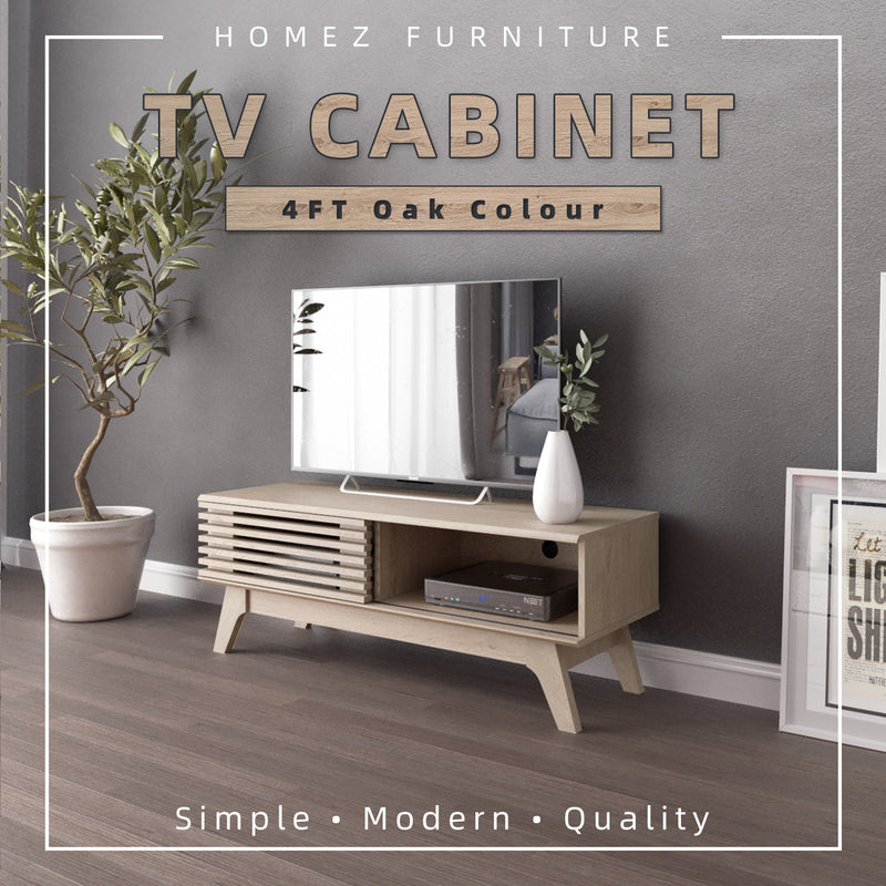 4FT Aoki Series TV Cabinet Modernist Design Oka TV Rack / Console - HMZ-FN-TC-E2250-OAK