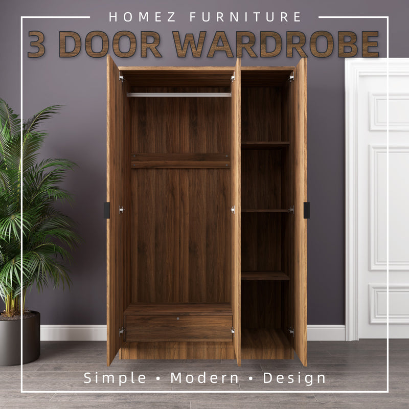 4FT Noble 3door Wardrobe - HMZ-FN-WD-N3005-CN
