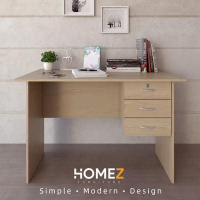 (Free Installation) Writing Table with 1 Locker + 2 Drawer Table- HMZ-FN-WT-2004