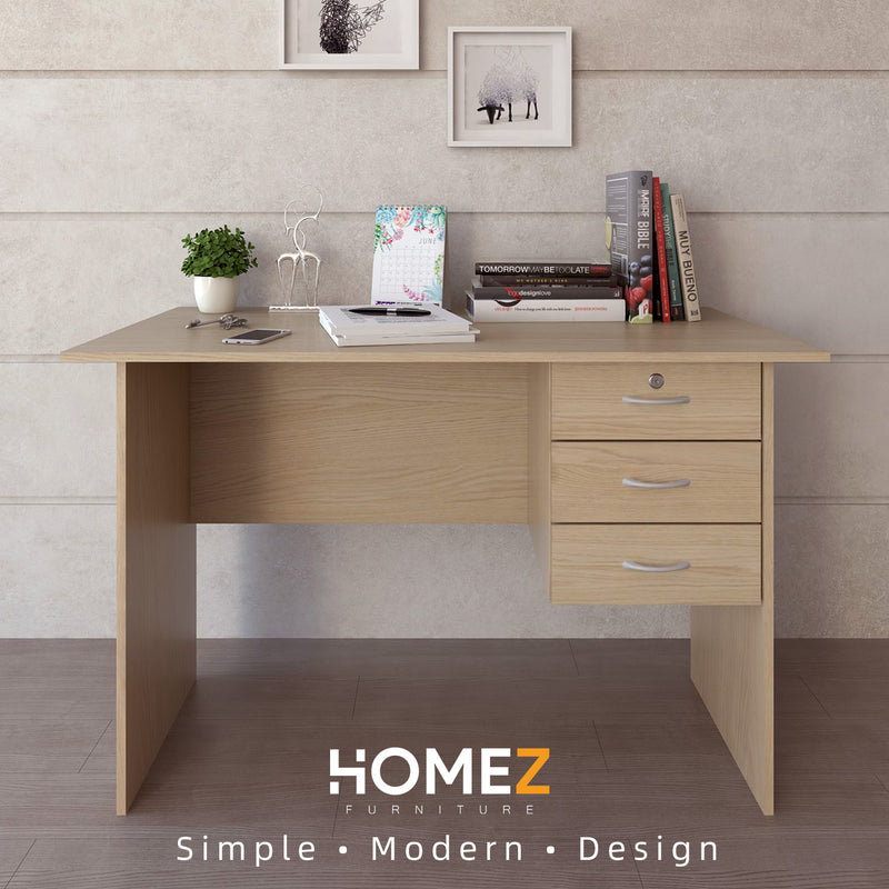 (Free Installation) Writing Table with 1 Locker + 2 Drawer Table- HMZ-FN-WT-2004