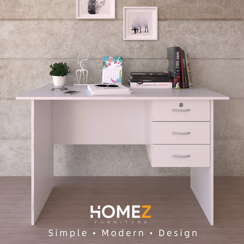 (Free Installation) Writing Table with 1 Locker + 2 Drawer Table- HMZ-FN-WT-2004