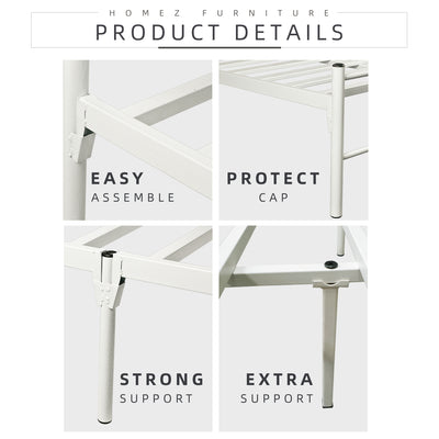 Heavy Super Base Bed Frame Powder Coat Metal-Queen Size - HMZ-FYDB