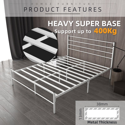 Heavy Super Base Bed Frame Powder Coat Metal-Queen Size - HMZ-FYDB