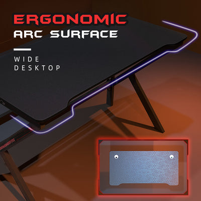 GTGAMEZ K Series Modern Simple E-sports Gaming Table / Gaming Desk - HMZ-GT-JF-14060-KL-BK