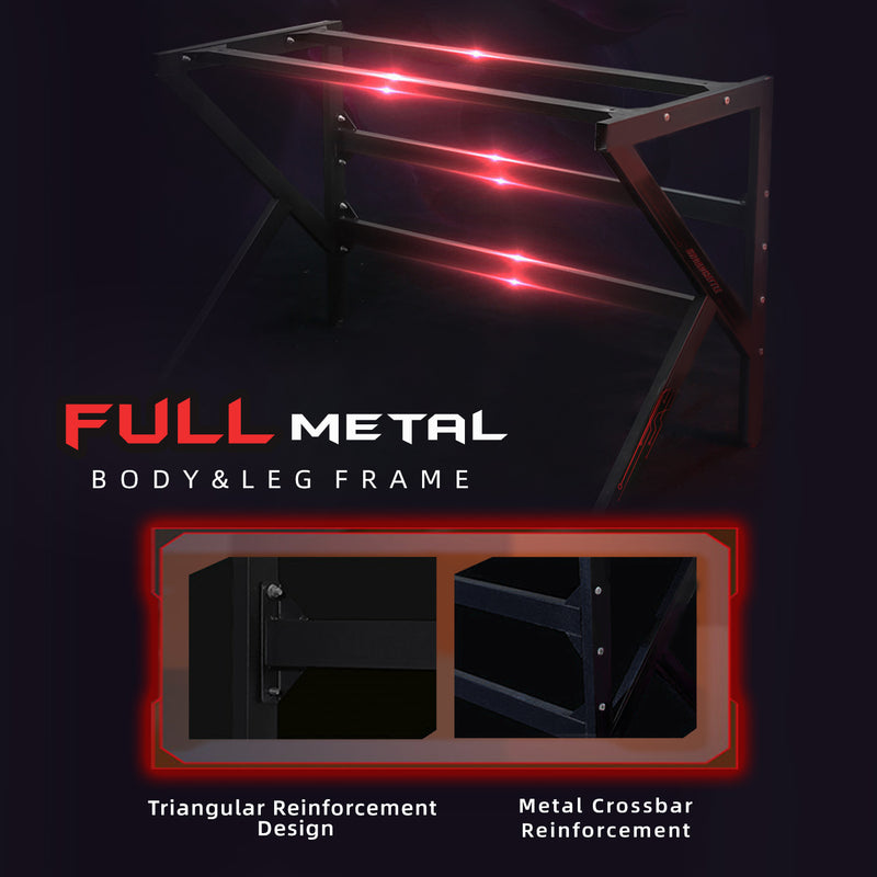 GTGAMEZ K Series Modern Simple E-sports Gaming Table / Gaming Desk - HMZ-GT-JF-14060-KL-BK