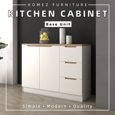 (Self-assembly) Situra Series Kitchen Cabinets Base Unit Kitchen Storage - MFCS9012-WT