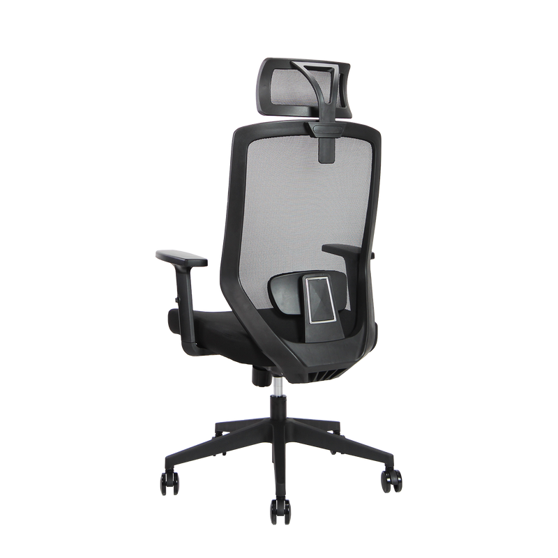 Joy High Back Mesh Office Chair with Ergonomic Design / Black - HMZ-OC-HB-JOY-H-BK+BK
